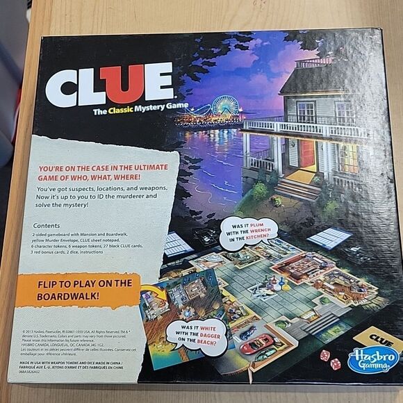 Hasbro CLUE: Classic Mystery Game, Mansion Murder w/2nd Crime Scene-NEW - Picture 2 of 11